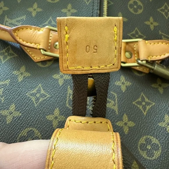 Louis Vuitton Brown Monogram Duffel Bag with Vachetta Leather - Picture 11 of 14